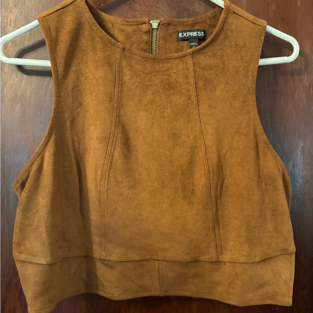 Express Women's Tan Suede Tank Top